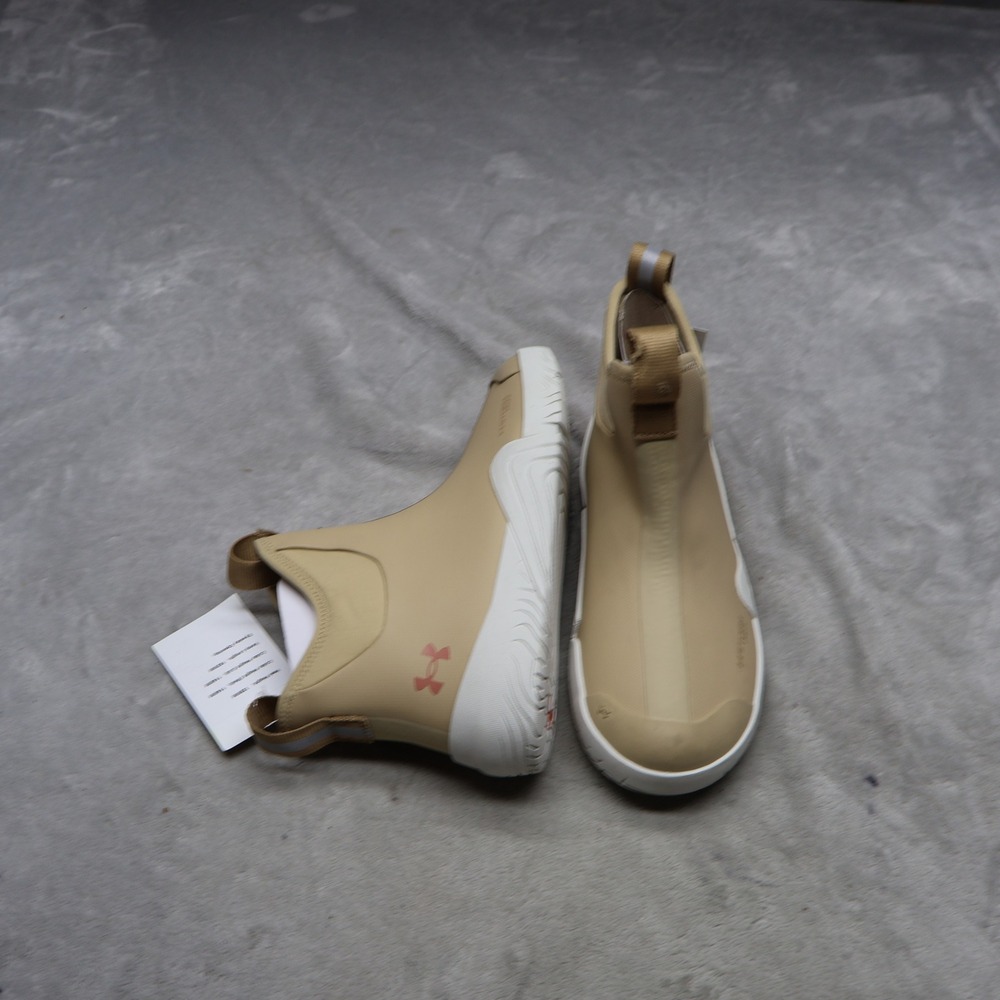 Under Armour Shoreman Women 7 Deck Boots Beige Slip On Waterproof Outdoor‎ NEW
